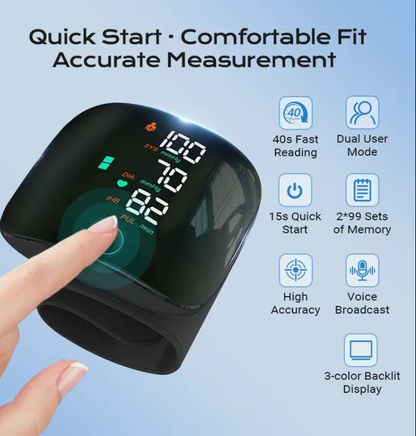 Smart Wrist Blood Pressure Monitor